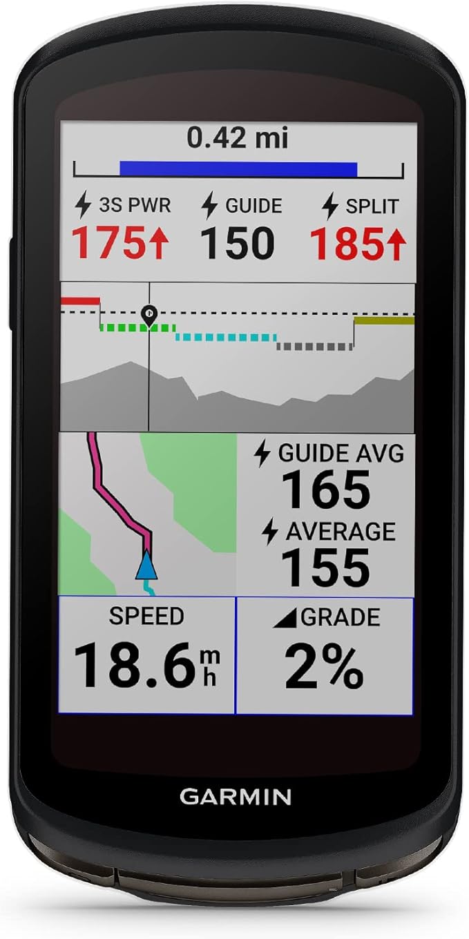 Garmin 010-02503-20 Edge 1040 Solar GPS Cycling Bike Computer | Official USA Partner Model | Bundle with Deco Gear Heavy Duty Combination U-Lock + Workout Cooling Sport Towel