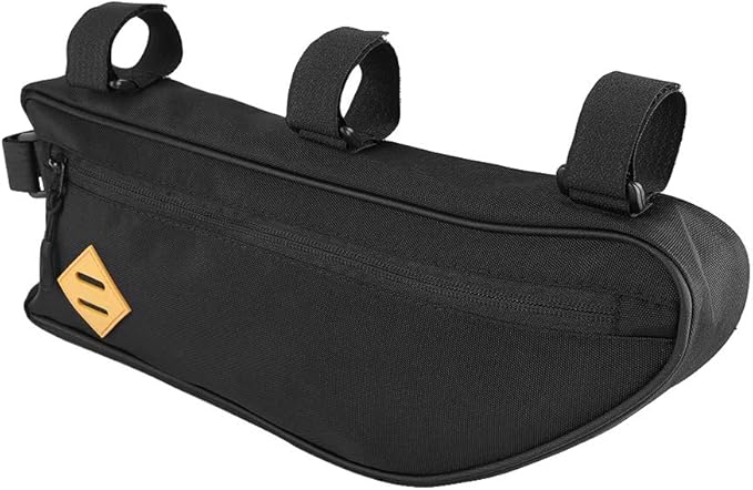 Bike Frame Bag, Bicycle Frame Bag Front Top Tube Cycling Under Seat Pouch Black Dacron Waterproof Bike Triangle Frame Bag Frame Bag with Zipper