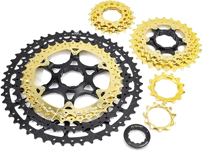 VG SPORTS 8/9/10/11/12 Speed Ultra-Light Bike Cassette for Mountain Bike 11-40T/11-42T/11-46T/11-50T/11-52T MTB Cassette Lightweight Aluminum Bracket Cassette
