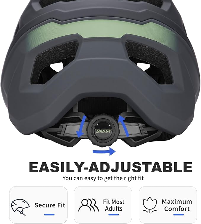 BATFOX Bike Helmet,Mountain Bike Helmet Helmets for Men Women Adults Youth