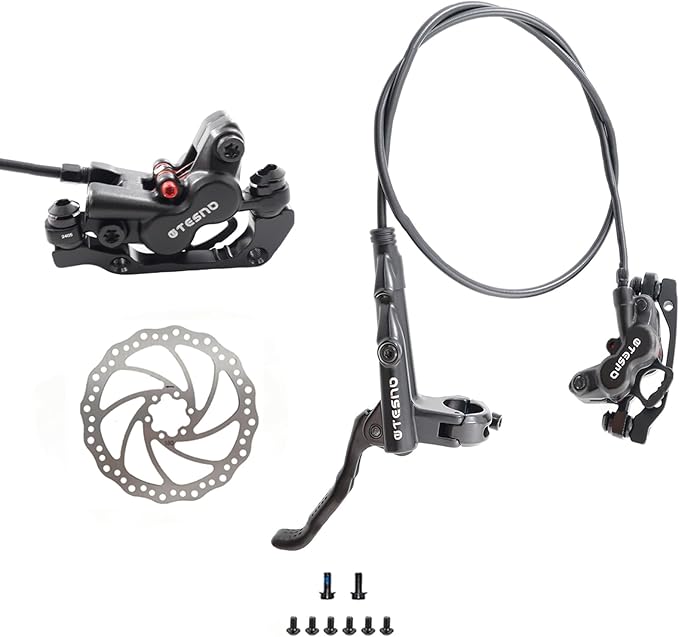 MTB Hydraulic Disc Brakes Set Left Front 800mm Right Rear 1400mm with 160mm Rotors,Aluminum Oil Pressure Calipers Levers for Mountain bike E-Bike Fat Bike Road Bike