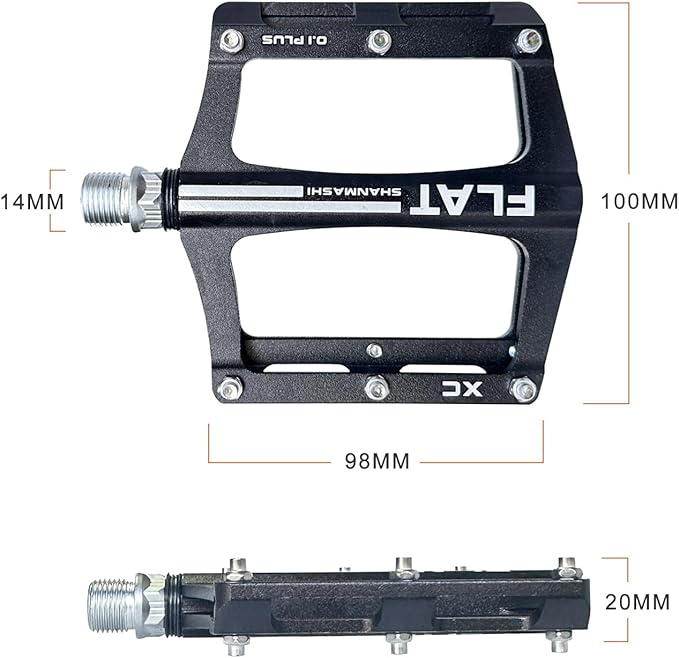 UPANBIKE Mountain Bike Bearing Pedals 9/16'' Spindle Aluminum Alloy Flat Platform for BMX MTB Road Bicycle