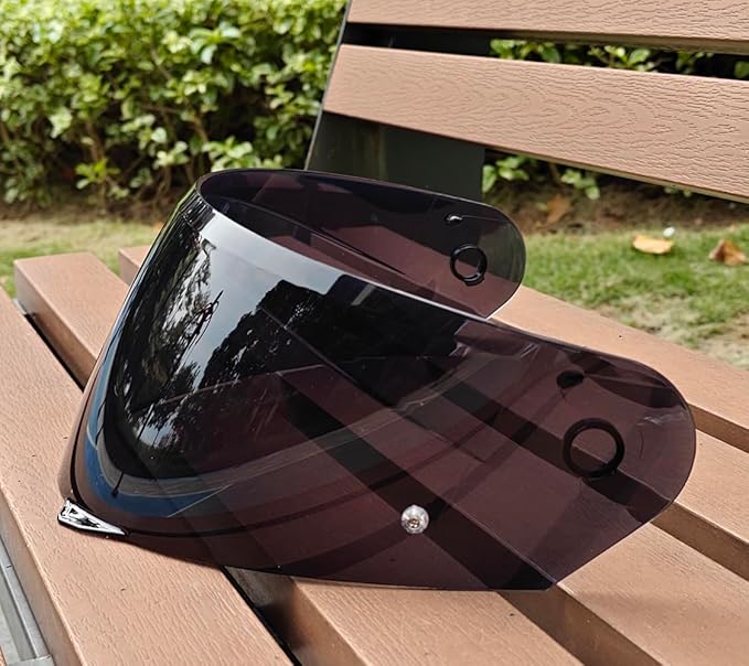 HJ-33 Helmet shield Replacement,Motorcycle Helmet Visor Compatible with HJC i90,i91(Deep Smoke)