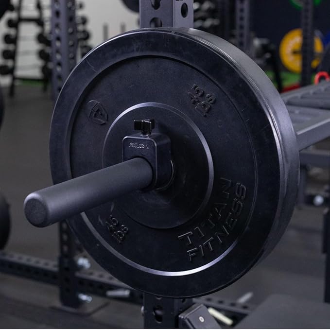 Titan Fitness Hybrid Angled Multi-Grip Olympic Barbell V3, Rated 1,900 LB, Rackable Swiss/Football Bar