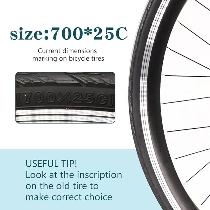 2 Pack 700x23C/25C/28C/35C/38C Bike Tires Plus Bike Inner Tubes Presta Valve 48mm or Schrader Valve 48mm Foldable Replacement Tires for Road Bicycle