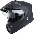 1Storm Youth Kids Dual Sport Dual Visor Motorcycle Motocross Off Road Full Face Helmet Matt Black