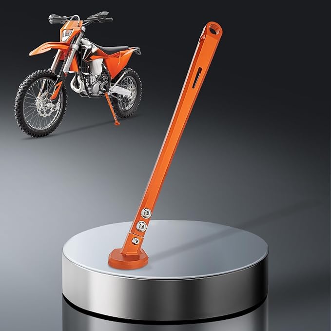 Dirt Bike Kickstand Side Stand Support Stand Adjustable Aluminum CNC with Springs for 150 200 250 300 350 400 450 500 530 XC/XC-F/XCF-W/XCW/XCFW/EXC/EXC-F/EXC Sixdays/FE/TE 2008-2016 Orange