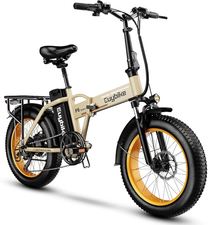 1000W Folding Electric Bike, 48V 20AH Large Removable Battery E Bike, 30+MPH, 80 Miles Max Range, 20" Fat Tire Electric Bike for Adults, Adult Electric Bicycles for Commute Beach Snow