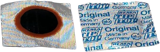 Rema Tip Top No. F0-P Tube Patch, 16 mm Round Vulcanizing Bike Patches for Tire Inner Tube Repair, Red Edge Patches, 100 Count