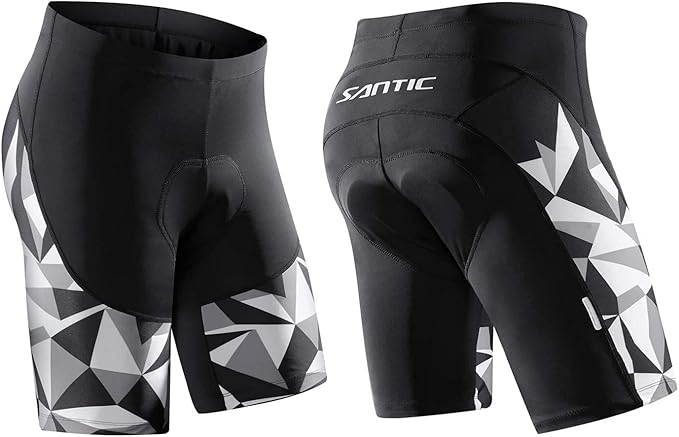 Santic Men's Cycling Shorts Padded Bicycle Riding Pants Bike Biking Clothes Cycle Wear Tights