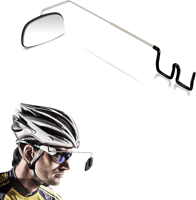 Accmor Bike Eyeglass Mirror, 360 Degree Adjustable Bicycle Cycling Rear View Wide Angle Mirror, Riding Accessories,1 Pack