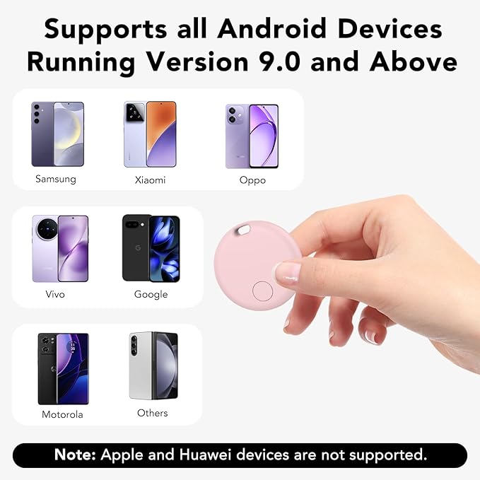 Air Tracker Tag for Android 2 Pack(NOT iOS or Huawei), Bluetooth Item Finder Smart Tracker Luggage Tags, GPS Locator Device for Keys, Wallet, Bike.etc, No Monthly Fee Smart Tag