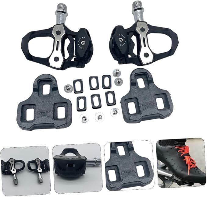 Generic Self-Locking Locking Pedal Seats Hanger Straps Pedals Alarm Lock Moped Locks Stationary Rear Rack Bicycle Seat Cushion Holder Road Pocket Platform Pedals Bike Aluminum Alloy