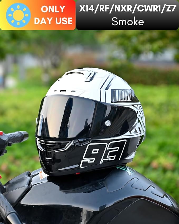 CWR-F1 Shield for RF-1200 Visor X14 NXR RF-SR Z7 Motorcycle Helmet Visor Replacement Sun Protection Anti-Scratch, Universal