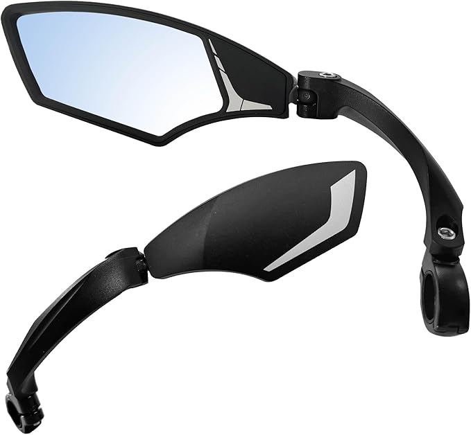 Hafny NEW Handlebar Bike Mirror, HD,Blast-resistant, Glass Lens, HF-MR095 (Anti-glare left)