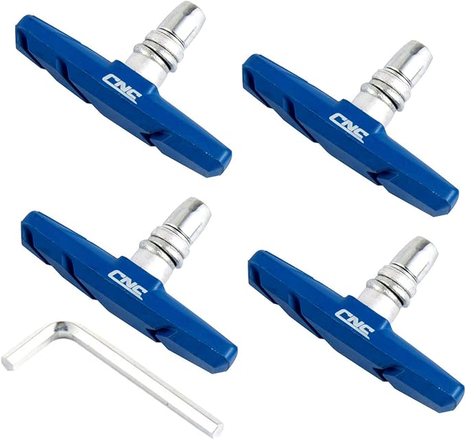 CNC 2 Pairs Bicycle V-Brake Pads, Bike 70mm V Brake Blocks Set, Cantilever Brake Pads Shoes for Mountain/Road/Kids/MTB/Children's/Cycle Bike Rim.