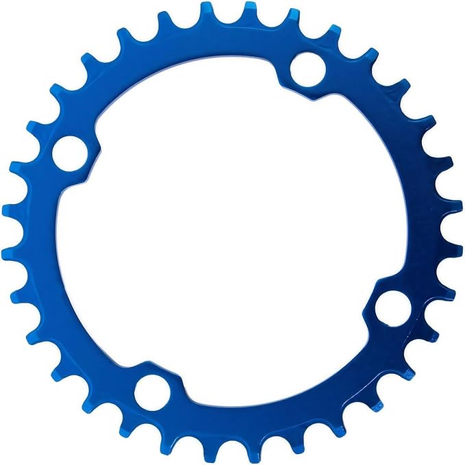 YBEKI Pro-Grade 104BCD Chainring (30-52T) CNC 7075-T6 Aluminum Narrow-Wide MTB/Road Round Oval Bike Chainwheel | Shimano/SRAM 8-11 Speed Compatible | 573MPa Strength(Black/Red/Blue)