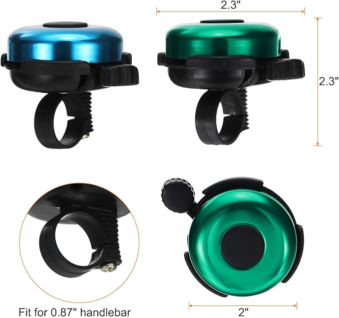 HARFINGTON Bike Bell Classic Bicycle Bell with Loud Crisp Clear Sound Bike Ring Bell Aluminum Bike Accessories