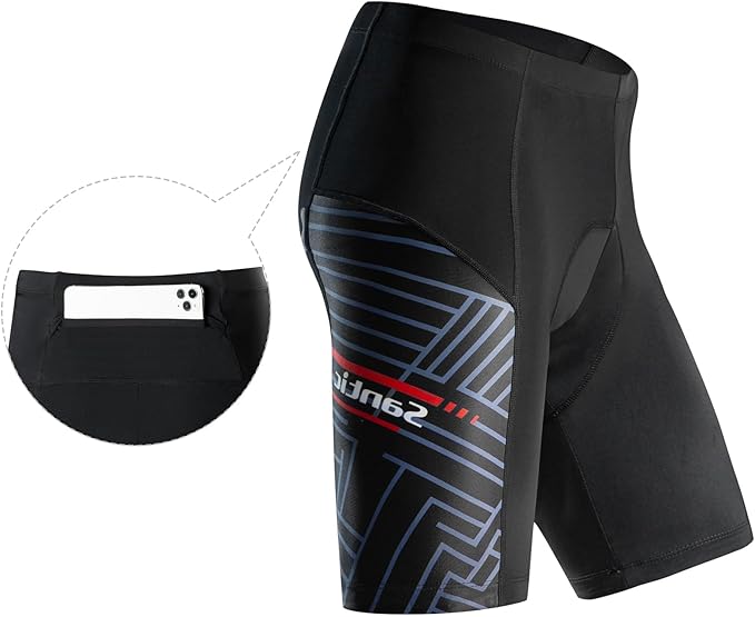 Santic Men's Cycling Shorts Padded Bicycle Riding Pants Bike Biking Clothes Cycle Wear Tights