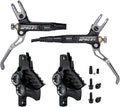 MEROCA IIIPRO E4 Hydraulic Disc Brake Set - 4-Piston MTB Brakes, 641N Braking Force, TUV Certified, Lightweight 475g, for Mountain/E-Bike/Folding Bicycles