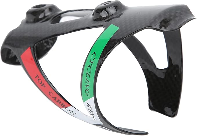 Full Carbon Fiber Bicycle Water Bottle Cage, Road Bike Bottle Holder, Ultra Light Cycle Accessory with High Strength Carbon Fiber Material, Polished Edges for Scratch - Free Us