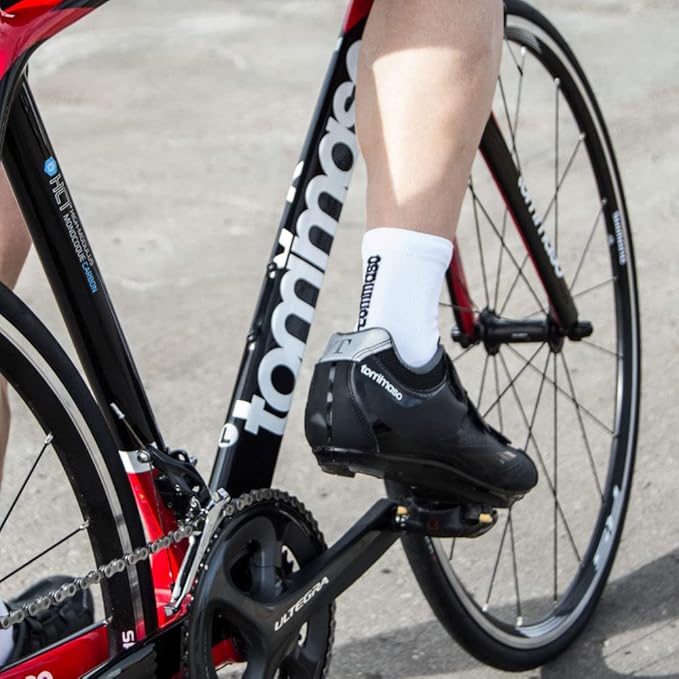 Tommaso Classic Breathable Cycling Socks for Men & Women – Quarter Ankle Compression, Anti-Blister Support