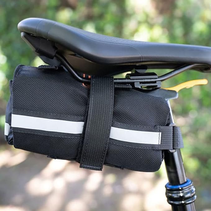 Handlebar Jack - Storage Bag Tool Pack for e-Bike and Cycle, 3 Storage Pouches and 1 Mesh Pocket, Water Repellent Nylon, Durable, Lightweight, Easy Storage, Mounting - Bag Only (NO Tools Included)