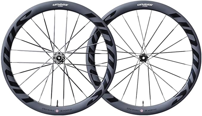 WINSPACE UNAAS PRO Carbon Fiber Wheelset 700C Disc Brake Carbon Spokes Ultralight 1460g 50mm Depth Road Bike Wheels, Tubeless Ready.