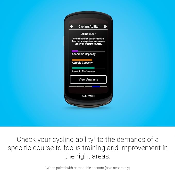 Garmin Edge® 1040 Solar, GPS Bike Computer with Solar Charging Capabilities, On and Off-Road, Spot-On Accuracy, Long-Lasting Battery, Device Only