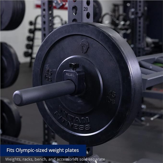 Titan Fitness Hybrid Multi-Grip Olympic Barbell V3, Rated 1,900 LB, Rackable Swiss/Football Bar