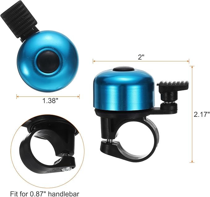 HARFINGTON Bike Bell Mini Bicycle Bell with Loud Crisp Clear Sound Bike Ring Bell Aluminum Bike Accessories for Road Mountain Bike