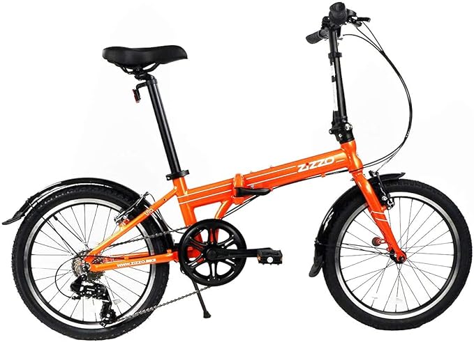 ZiZZO Via 20” Folding Bike-Lightweight Aluminum Frame Genuine Shimano 7-Speed 26lb | Lightweight, Genuine Shimano, 26lb