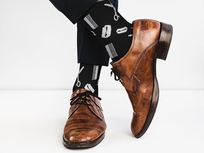 Real Sic Fun Socks for Men and Women - Cozy Cotton Dress Socks with Colorful Designs - Cool, Casual, Wacky Patterned