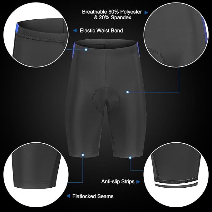 Lixada Men's Cycling Jersey Short Sleeve with Padded Shorts Quick-Dry Summer Short Bike Clothing Bicycle Shirts Pants Set