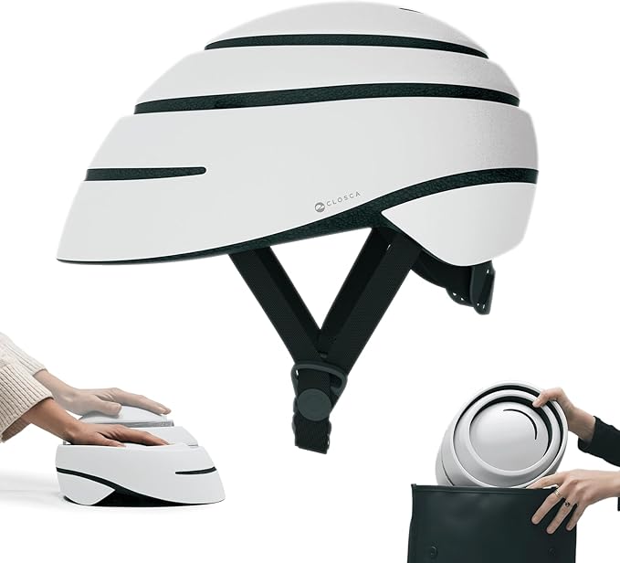 CLOSCA. Foldable Helmet. The Bike Helmet for Women and Men. Certificate for Bicycle, Scooter, Electric Bicycle, Inline Skates and Skateboards.