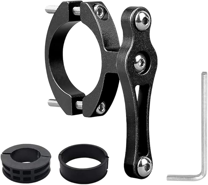 Bicycle Bottle Cage Adapter Bike Water Bottle Cage Holder Mount Adapter Adjustable Aluminum Alloy Seat Tube Diameter 19-33mm CNC Machined Handlebar Seat Post Cup Mount Converter (with Tools)