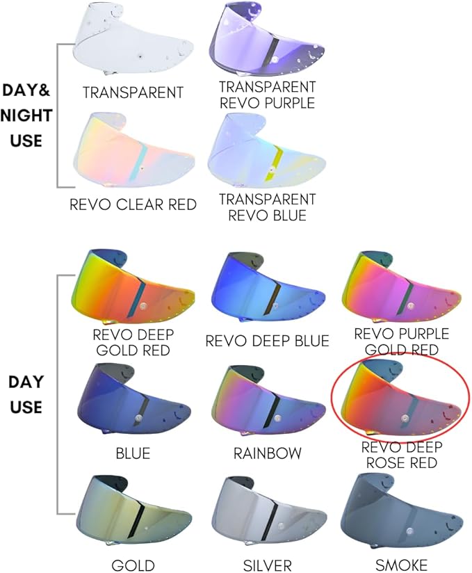 CWR-F1 Shield for RF-1200 Visor X14 NXR RF-SR Z7 Motorcycle Helmet Visor Replacement Sun Protection Anti-Scratch, Universal