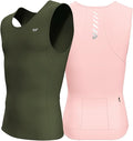Lo.gas Sleeveless Cycling Jersey Men, Biking Base Layer Breathable and Lightweight with Back Pocket Sports Vest