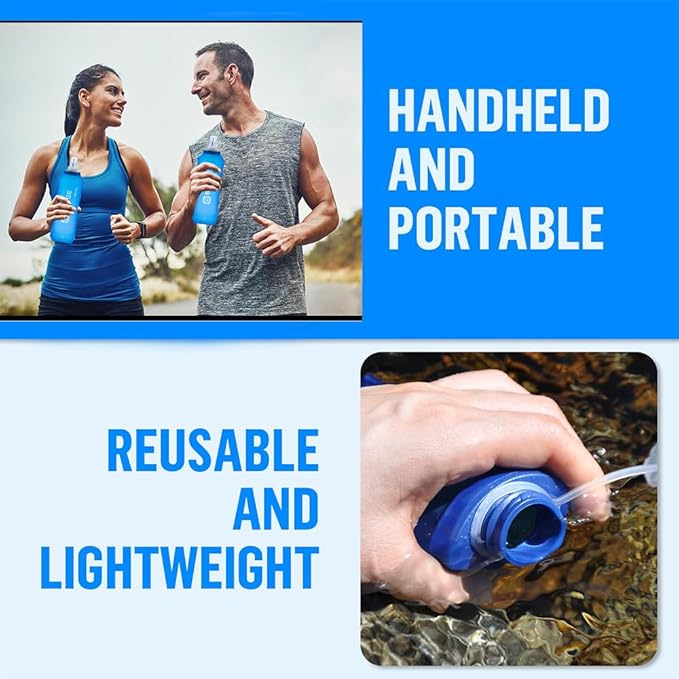 Soft Flask, 2 Pack Soft Flask Running Bottles 500ml,TPU Foldable Running Flask, Portable Collapsible Flask Handheld for Travel Traveling Hiking Cycling City Walk