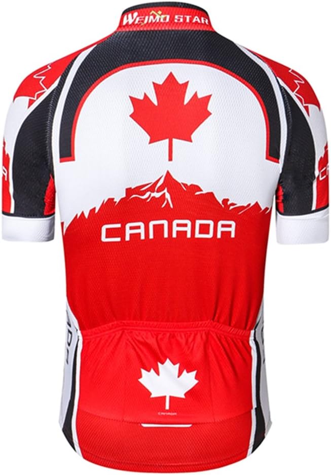 Weimostar Men's USA Cycling Jersey Short Sleeve Biking Shirts Breathable with Pockets