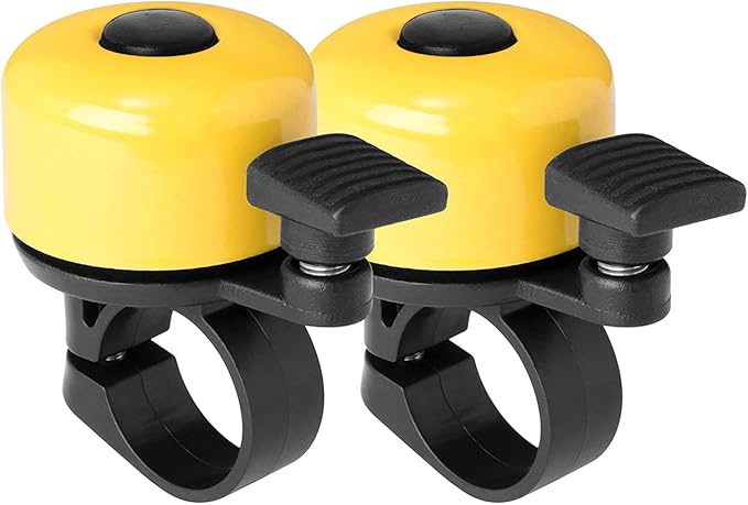 Bike Bell 2 Pack with Loud Melodious Sound Classic Mini Bicycle Bell for Kids Adults Bike Horn for Road, Mountain Bike for Scooter, MTB, BMX