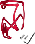 FIFTY-FIFTY Bike Water Bottle Holder, Aluminum Alloy Water Bottle Cage, Lightweight Bicycle Cup Holder Rack with Screws Tool, Universal Bicycle Drink Cage for MTB, Road Bike (Red)