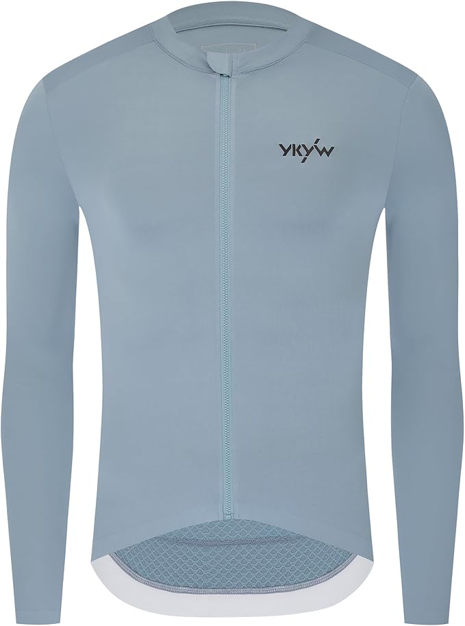 YKYWBIKE Cycling Jersey Men Aero Race Fit, Road Bike Jersey Short Sleeved Moisture Wicking, Breathable,Zip Pocket,UPF50＋