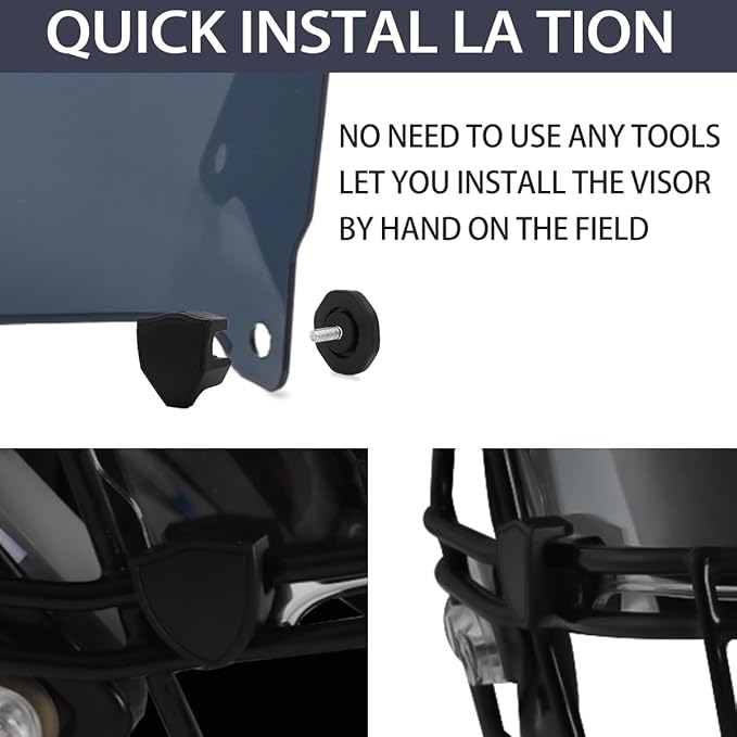 Football Visor Helmet Clear Visor, Scratch Resistant, UV Block, Anti-Fog, Anti-Cracking. Fits Youth and Adult Football Helmets.