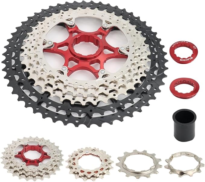 CYSKY 8/9/10/11/12-Speed Cassette 11-25T/28T/32T/34T/36T/40T/42T/46T/50T/52T Bike Sprocket Freewheel Compatible with Shimano, Sram HG Hub, Fit for Mountain Bike, Road Bike, MTB Cassette