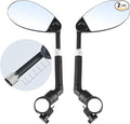 2 Pack Bike Mirrors,[New Version]Handlebar Bike Mirror with Telescopic Linkage,360° Adjustable Safety Bicycle Rear View Mirrors,Anti-Glare Shatterproof Glass Lens,Compatible with E-bikes,Mountain Bike