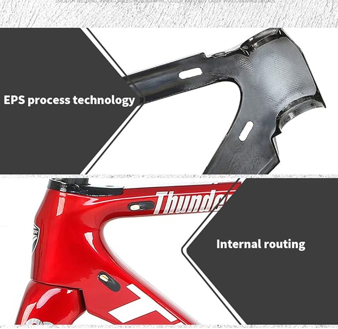 Carbon Fiber Road Bike Frameset 46/48/50/52/54cm Wind Breaking Racing Frame Internal Routing C Brake Frame Set QR 100mm/130mm (Color : Yellow, Size : 50cm)