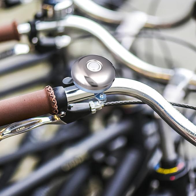 Retro Bike Bell Handlebar Horn Loud Crisp Sound Vintage Cycling Accessory Easy Install for Mountain Cruiser Bikes 2.04X2.04X1.18In