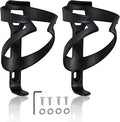 Bike Water Bottle Holder, Ultralight Nylon Fiber Bicycle Water Bottle Cage Black, 2Pack Cycling Drink Cage&Cup Holder with Screw, for Road, MTB Mountain, Ebike, Triathlon Bikes Frames (2PCS)