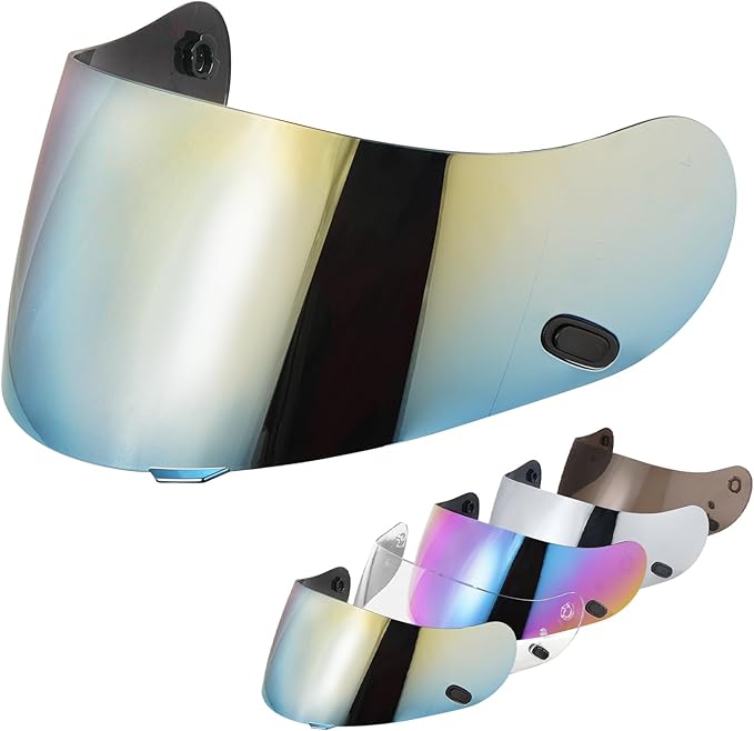 HJ-09 Helmet Visor Face Shield Compatible with CL-15/ CL-16/ CL-17/ CL-SP/AC-12 /FS-10/ CS-R1/ IS-16/ CS-R2/ TR-1 (Gold)